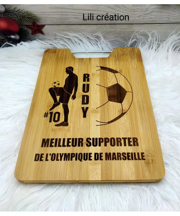 Planche Apéro Personnalisée – Modèle football « Supporter"