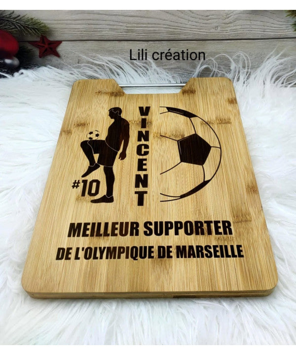 Planche Apéro Personnalisée – Modèle football « Supporter"