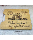 Planche Apéro Personnalisée – Modèle « Vive l'apéro ! »