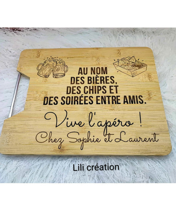 Planche Apéro Personnalisée – Modèle « Vive l'apéro ! »