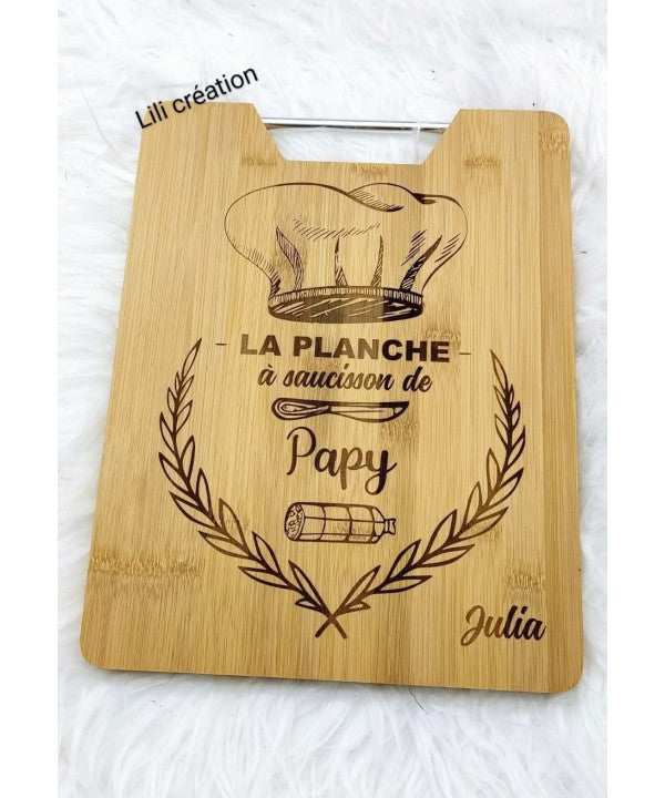 Planche Apéro Personnalisée – Modèle « Planche à saucisson »