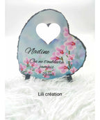 Plaque commémorative – Orchidées roses