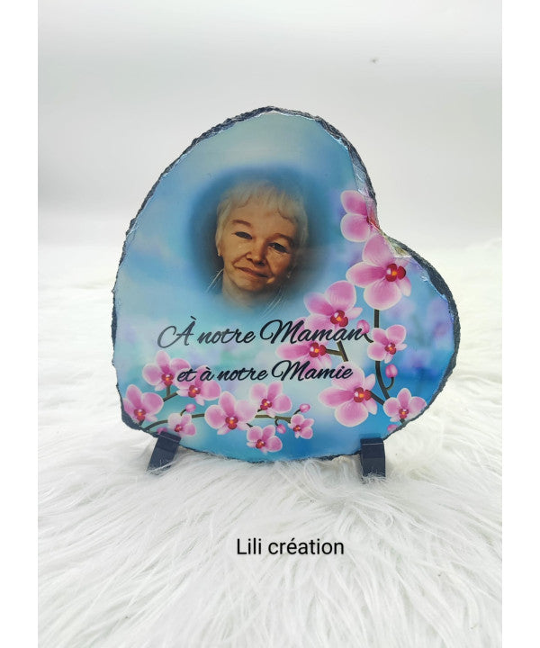 Plaque commémorative – Orchidées roses