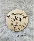 Plaque "Bienvenue" personnalisée - Modèle Papillons