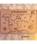 Puzzle éducatif en bois – Le Planisphère 🌍