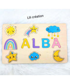 Puzzle personnalisé en bois avec prénom - différents modèles