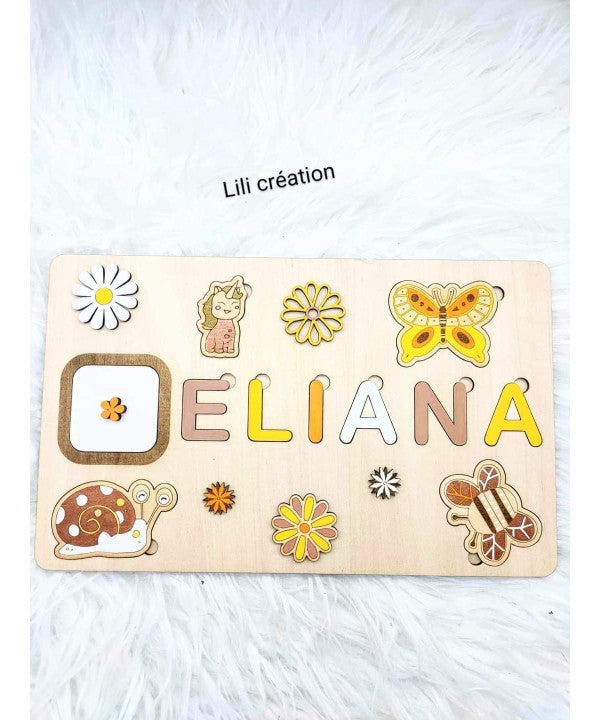 Puzzle personnalisé en bois avec prénom - différents modèles