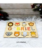 Puzzle personnalisé en bois avec prénom - différents modèles