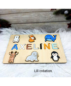 Puzzle personnalisé en bois avec prénom - différents modèles