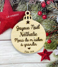 Boule "Joyeux Noël" - Merci de m'aider à grandir