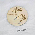 Médaillon porte-bracelet de naissance personnalisé 🤍