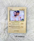 Cadre style carte Pokémon Personnalisé Papa/ Papi avec Photo | Cadeau Unique Fête des Pères ou Papis