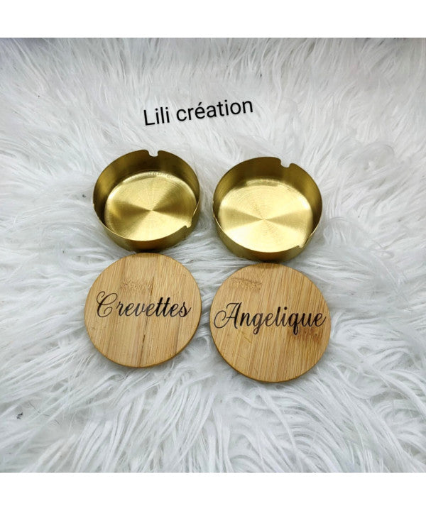 Cendrier en bois personnalisé