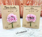 Bouquet sur planche en bois avec support