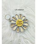 Magnet ou porte-clé fleuri
