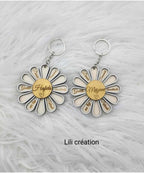 Magnet ou porte-clé fleuri