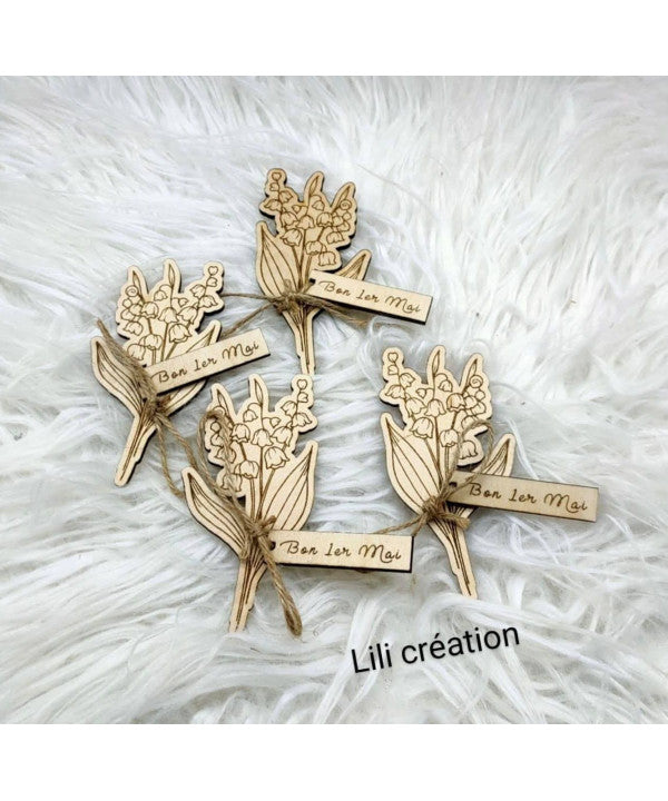 Mini muguet en bois – 10 cm de bonheur