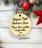 Boule "Joyeux Noël" - Merci de m'aider à grandir