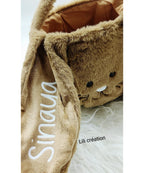 Sac Lapin en Peluche Personnalisé - Un Compagnon Douillet pour Votre Enfant