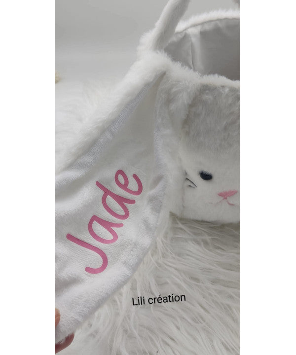 Sac Lapin en Peluche Personnalisé - Un Compagnon Douillet pour Votre Enfant