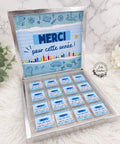 Boîte de 16 chocolats personnalisée "Merci pour cette année"
