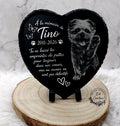 Ardoise cœur souvenir personnalisée pour animal de compagnie