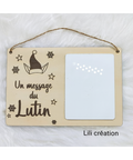 Un message du Lutin – Plaque personnalisable en bois