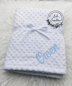 Couverture Minky Personnalisée – Le cadeau parfait pour bébé